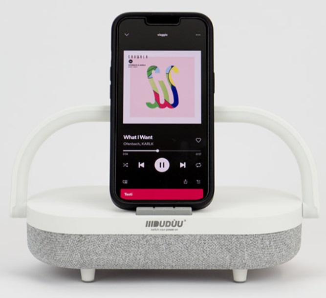 SPEAKER BLUETOOTH 10W LAMPADA BIANC DUDUU MOOD BIANCO X PC/SMARTPHONE da ADDER