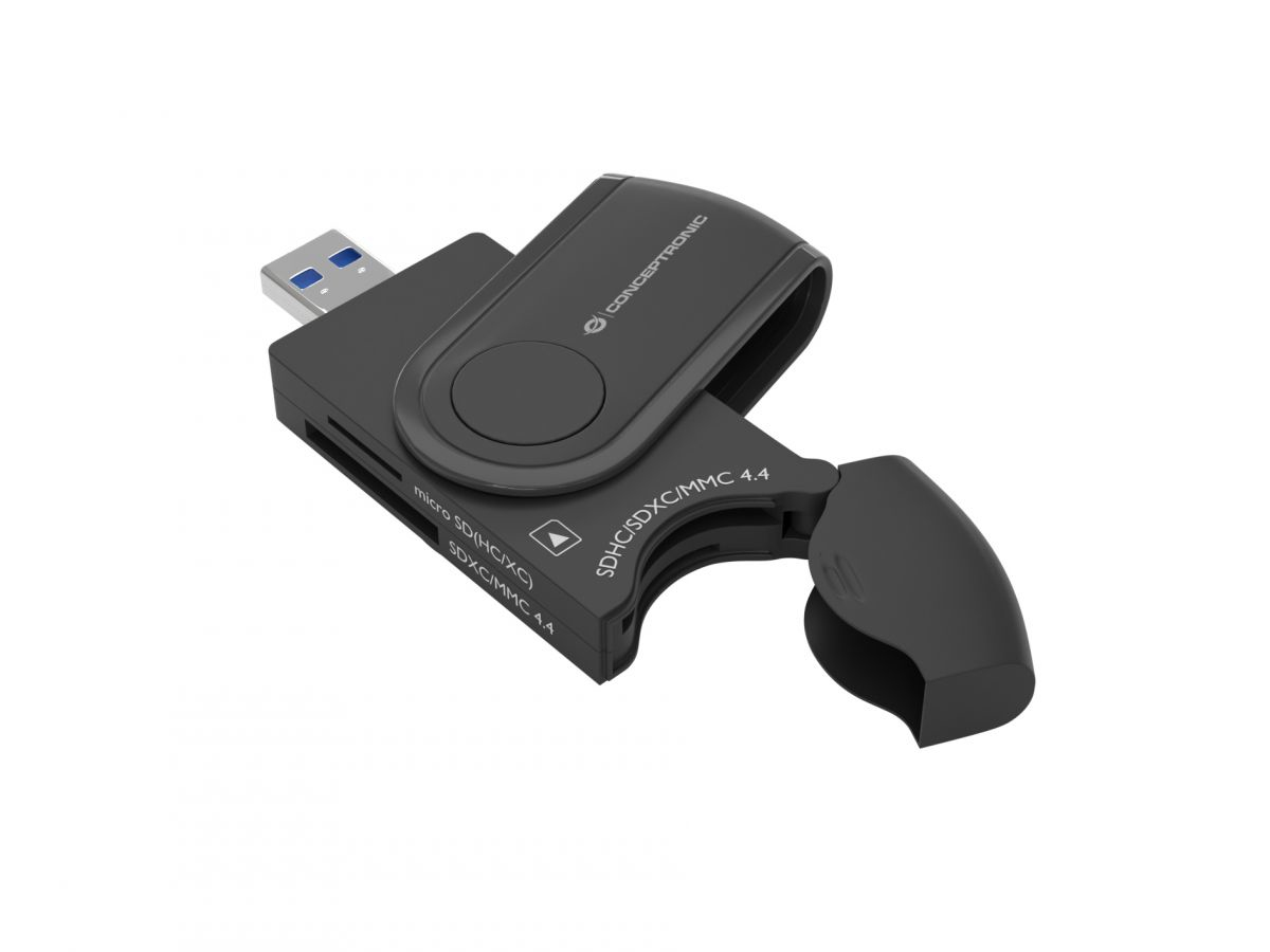 LETTORE SCHEDE USB 3.0 4IN1 BK 2*SD,SDHC,SDXC 2*MICRO SD/T-FLASH da ADDER