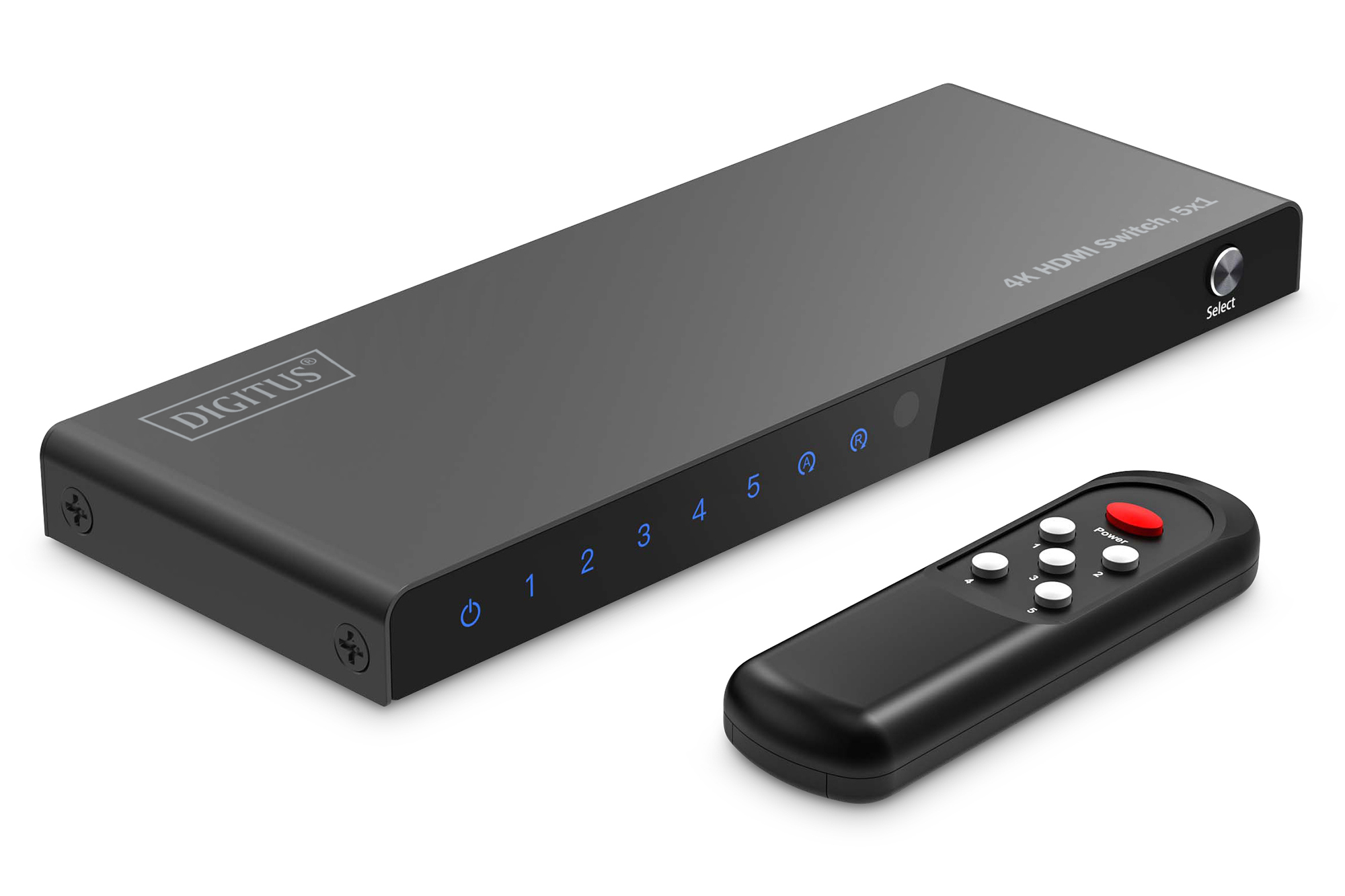 SWITCH HDMI 5 VIE 4K @60HZ CON TELECOMANDO da ADDER
