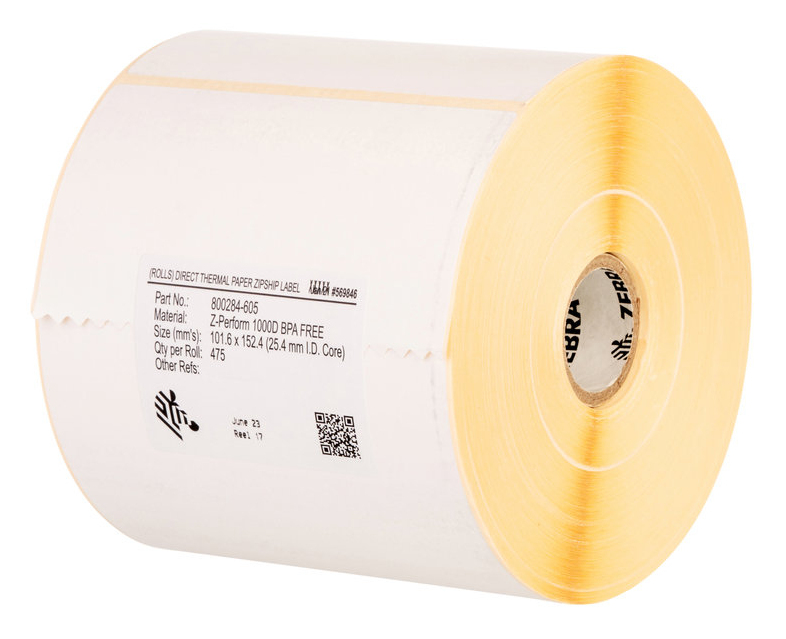 ETICHETTE ZEBRA 102X152 NORMAL PAPE R Z-PERFORM 1000T CONF DA 12 ROTOL da ADDER