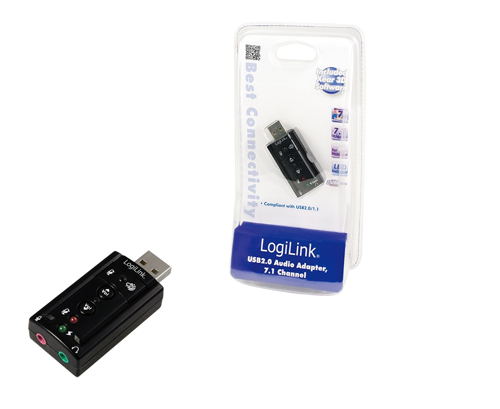 SCHEDA AUDIO USB 2.0 BK (LOGILINK) PER WINDOWS 10/8/7/VISTA/XP/MAC/LIN da ADDER