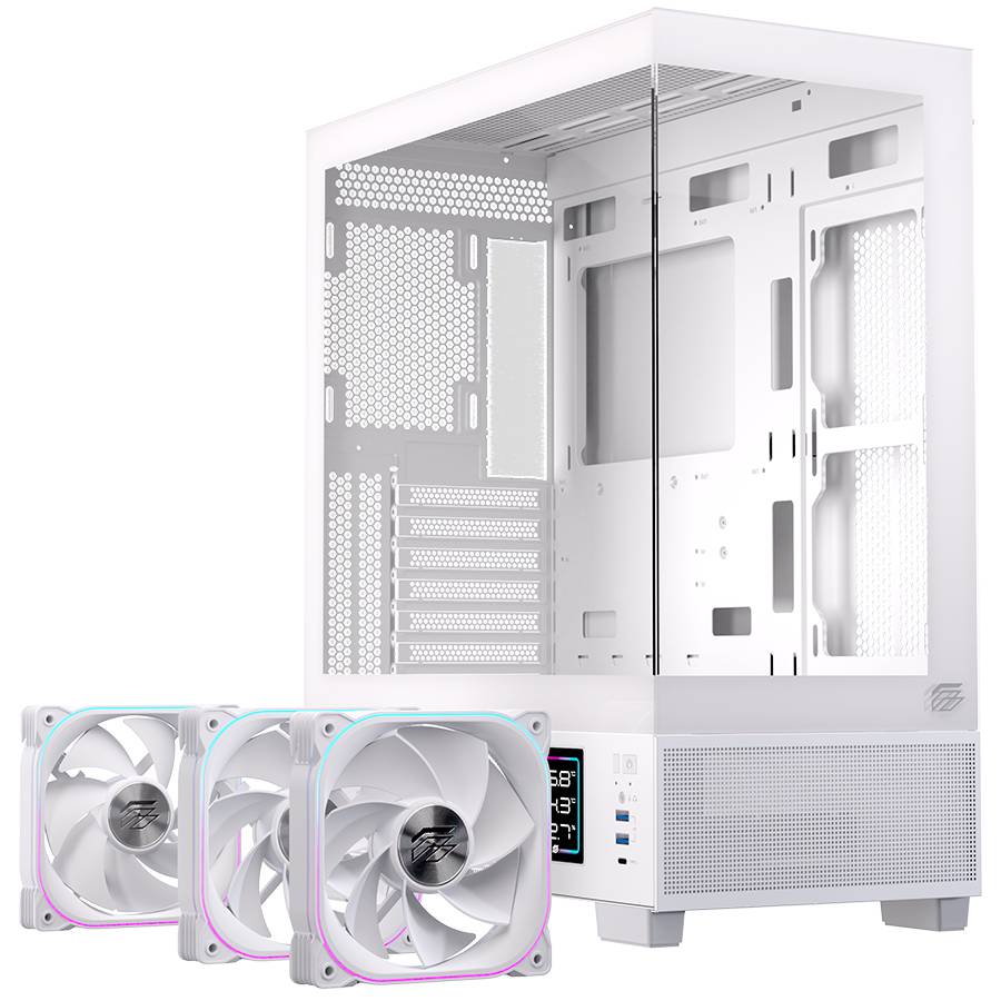CASE ATX GAMING S501D RGB WHITE ATX RGB BK  GAMING 3 X RGB FANS da ADDER