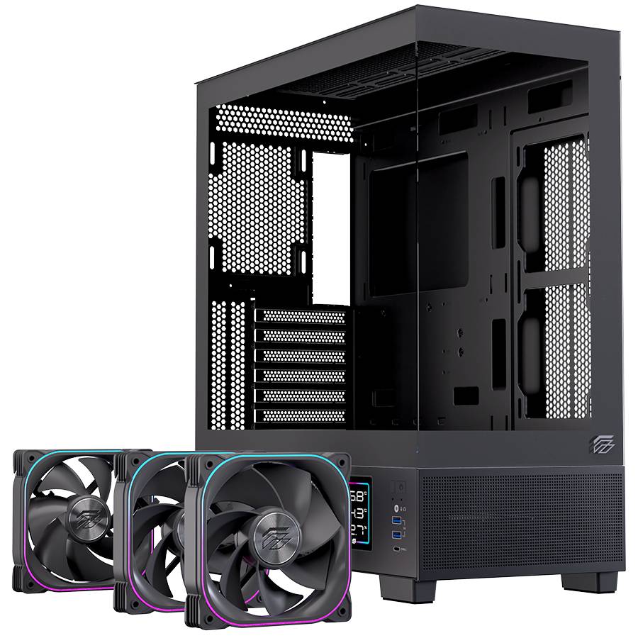 CASE ATX GAMING S501D RGB BLACK ATX RGB BK  GAMING 3 X RGB FANS da ADDER