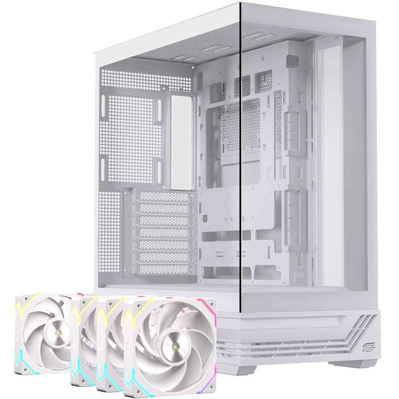 CASE ATX GAMING S800RGBWH ATX RGB BK  GAMING WH 4 X RGB FANS da ADDER