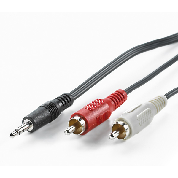 CAVO 3,5MM-2RCA 1,5MT M/M BK/RD/WH da ADDER