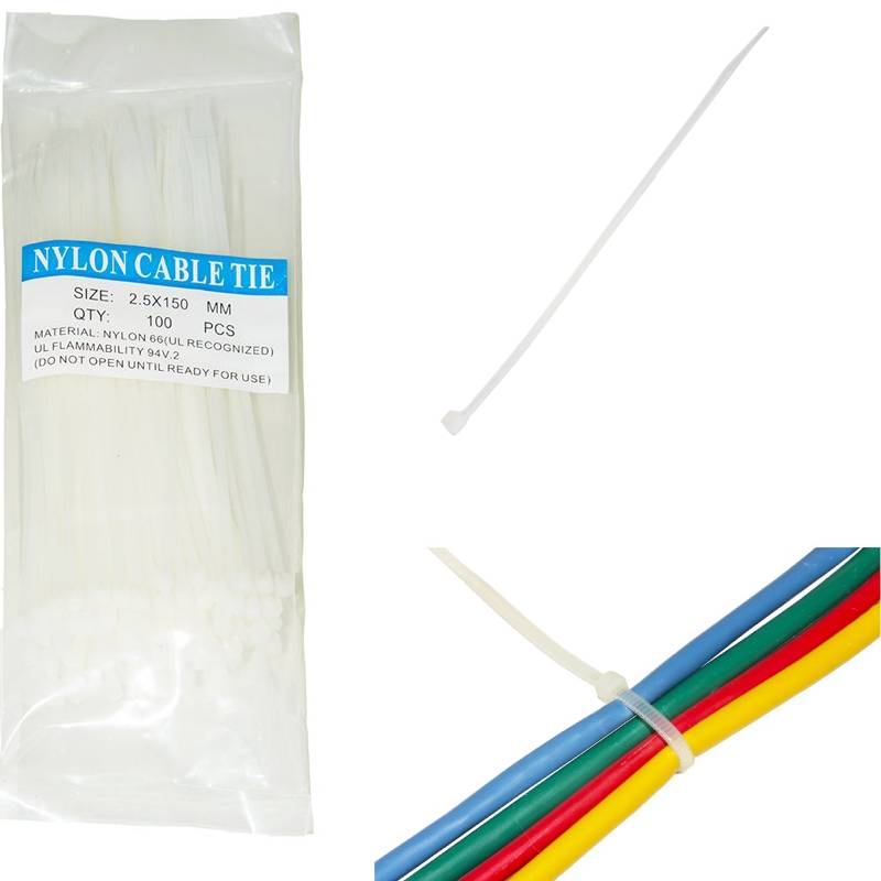 FASCETTE DENTATE 100PZ MM 2,5 X 150 da ADDER