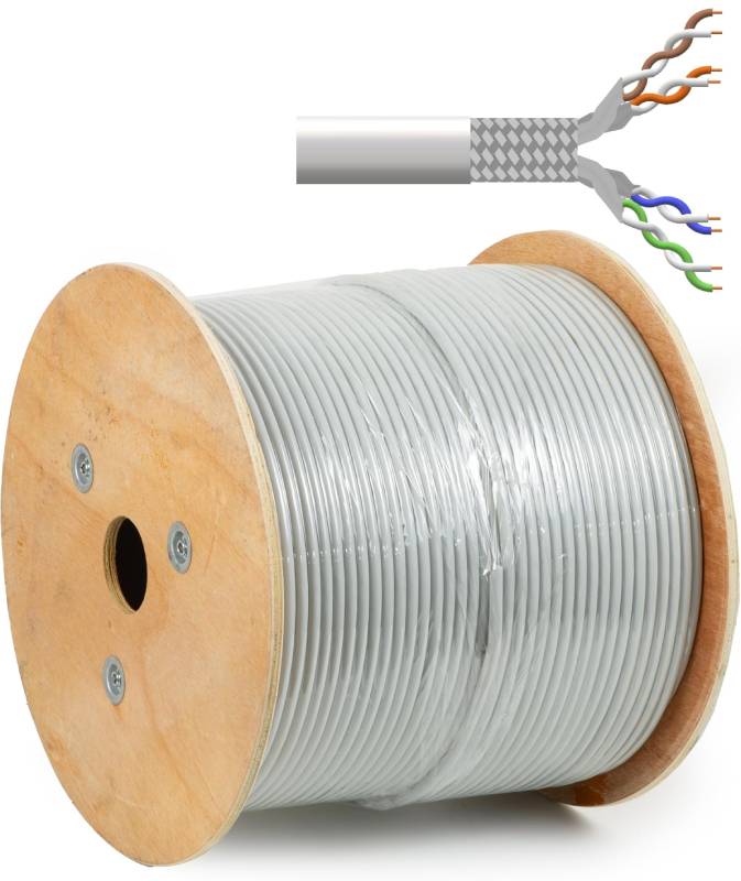 BOBINA RETE S/FTP CAT.6A 305MT RAME AWG23 LSOH CLASSE CPR CCA da ADDER