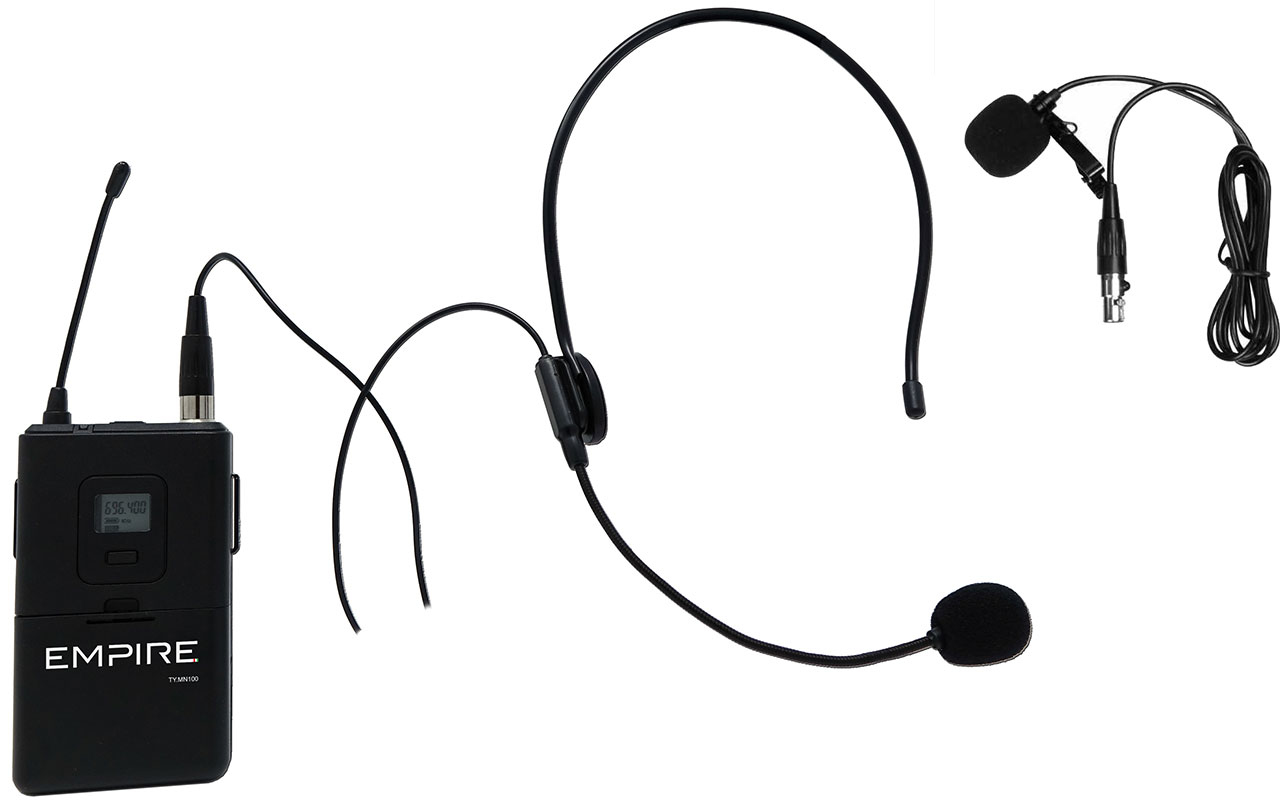 MICROFONO EMPIRE NECK LAVALIER UHF CON RICEVITORE da ADDER