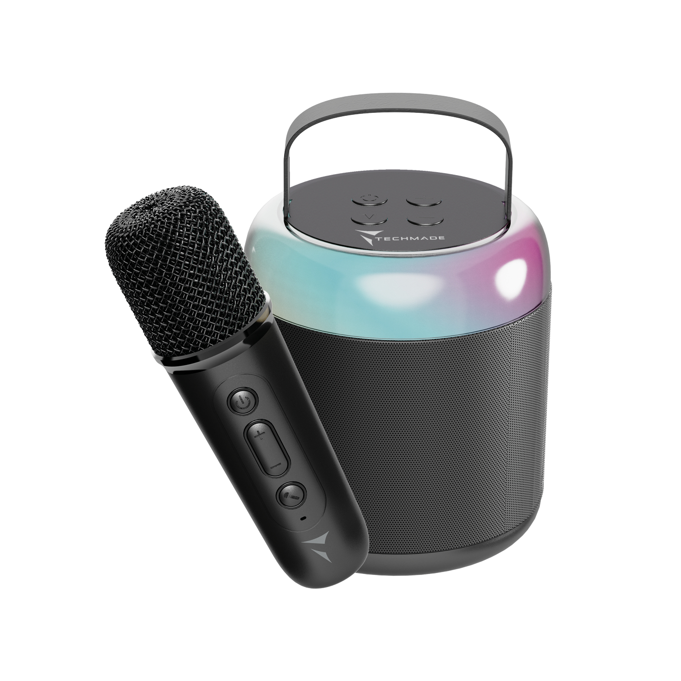 KARAOKE TECHMADE BT SPEAKER MIC NER O SD SLOT BATTERIA 500MAH LITHIUM da ADDER