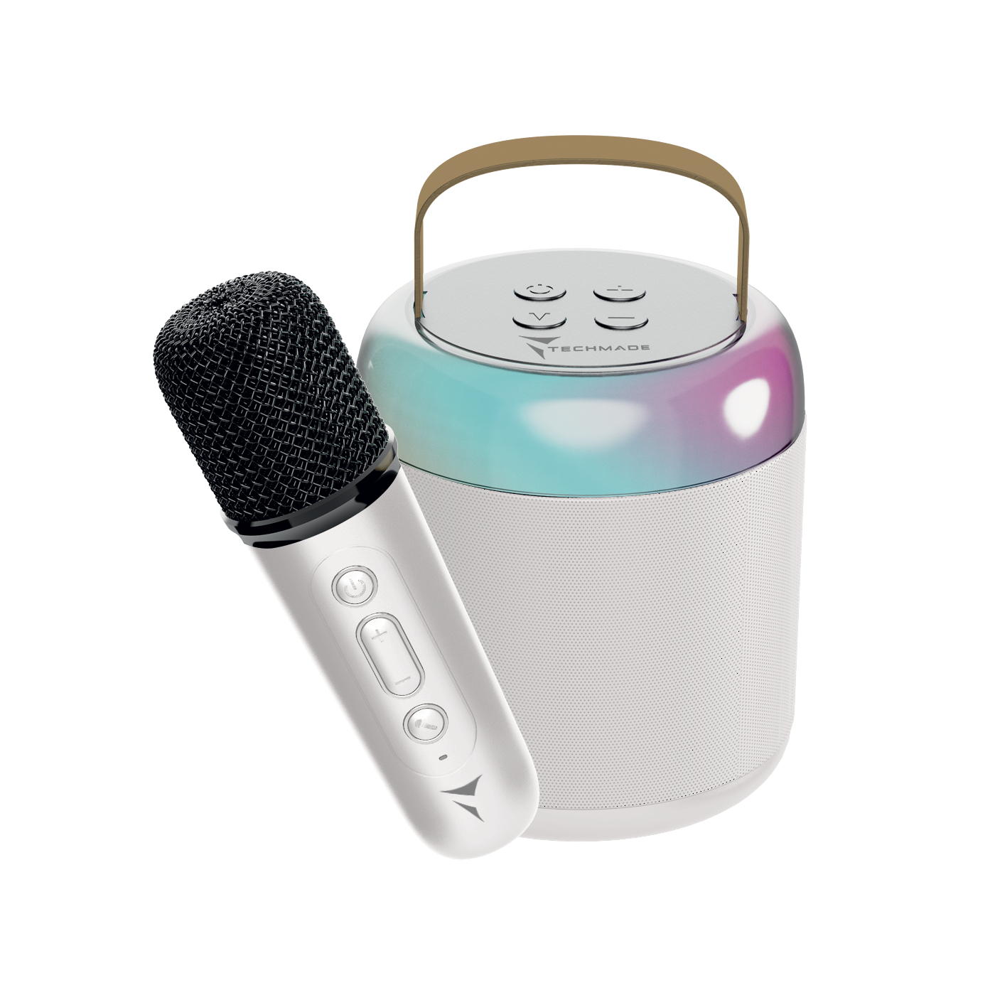 KARAOKE TECHMADE BT SPEAKER MIC BIA NCO SD SLOT BATTERIA 500MAH LITHIU da ADDER